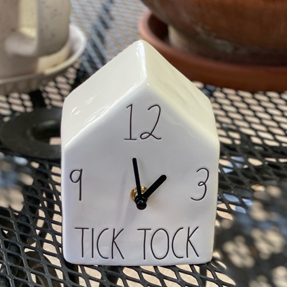 Rae Dunn clock Tick Tock